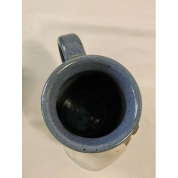 VTG Silly Ugly Face 3D Mug Signed KIM Big Teeth Red Lip Stoneware Art Pottery - Picture 4 of 6